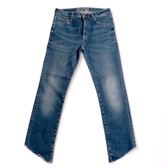 Acynetic Loren Jeans Crop Asymmetrical Raw Edge Hem - Picture 1 of 7